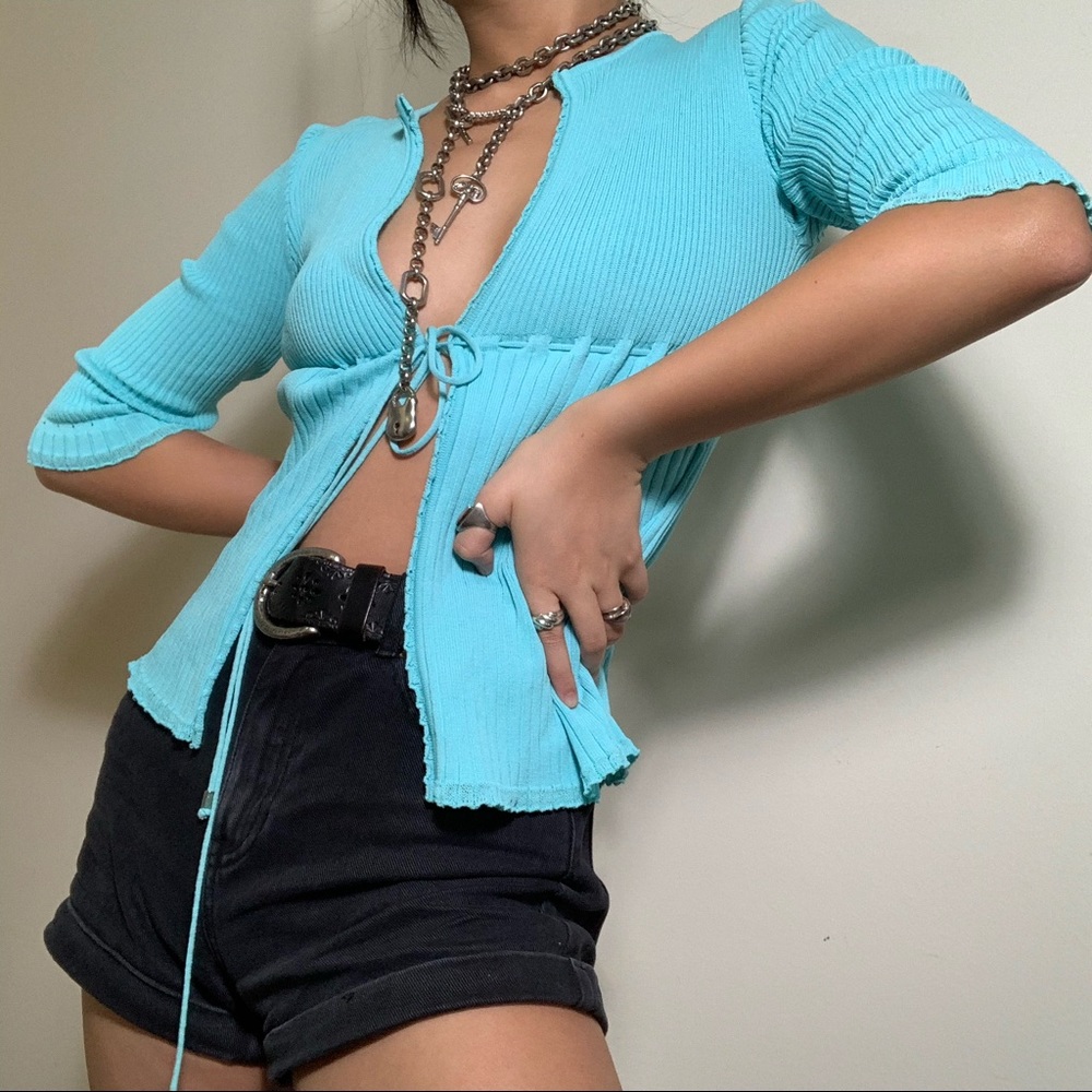 Tiffany blue cardigan